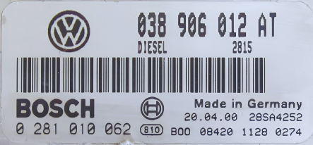 BACKUP SEAT 038906012AT 0281010062 EDC15VM+