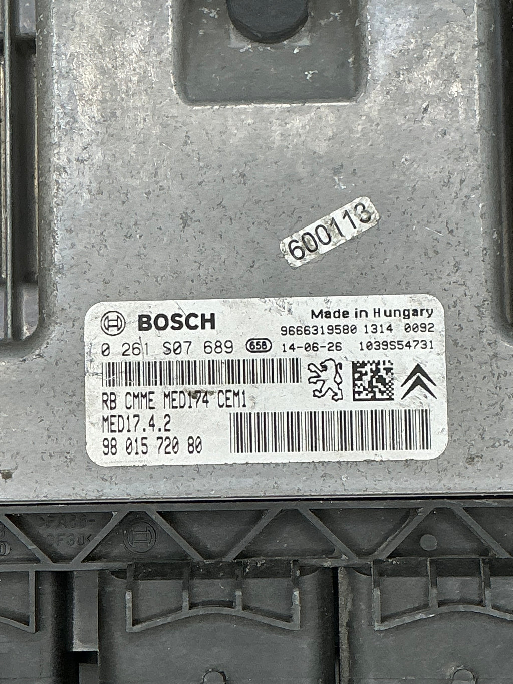 COMPUTADORA DE MOTOR PEUGEOT 208 1.6T 2014 9801572080